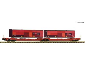 FLEISCHMANN 6660133 DOPPELTASCHEN-GELENKWAGEN ÖBB/RCW SDGGMRS 738 RAIL CARGO GROUP