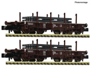 FLEISCHMANN 6660135 SCHWERLAST-FLACHWAGEN ÖBB S / SET MIT 2 WAGEN