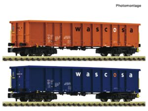 FLEISCHMANN 6660140 OFFENE GÜTERWAGEN WASCOSA EANOS / SET MIT 2 WAGEN