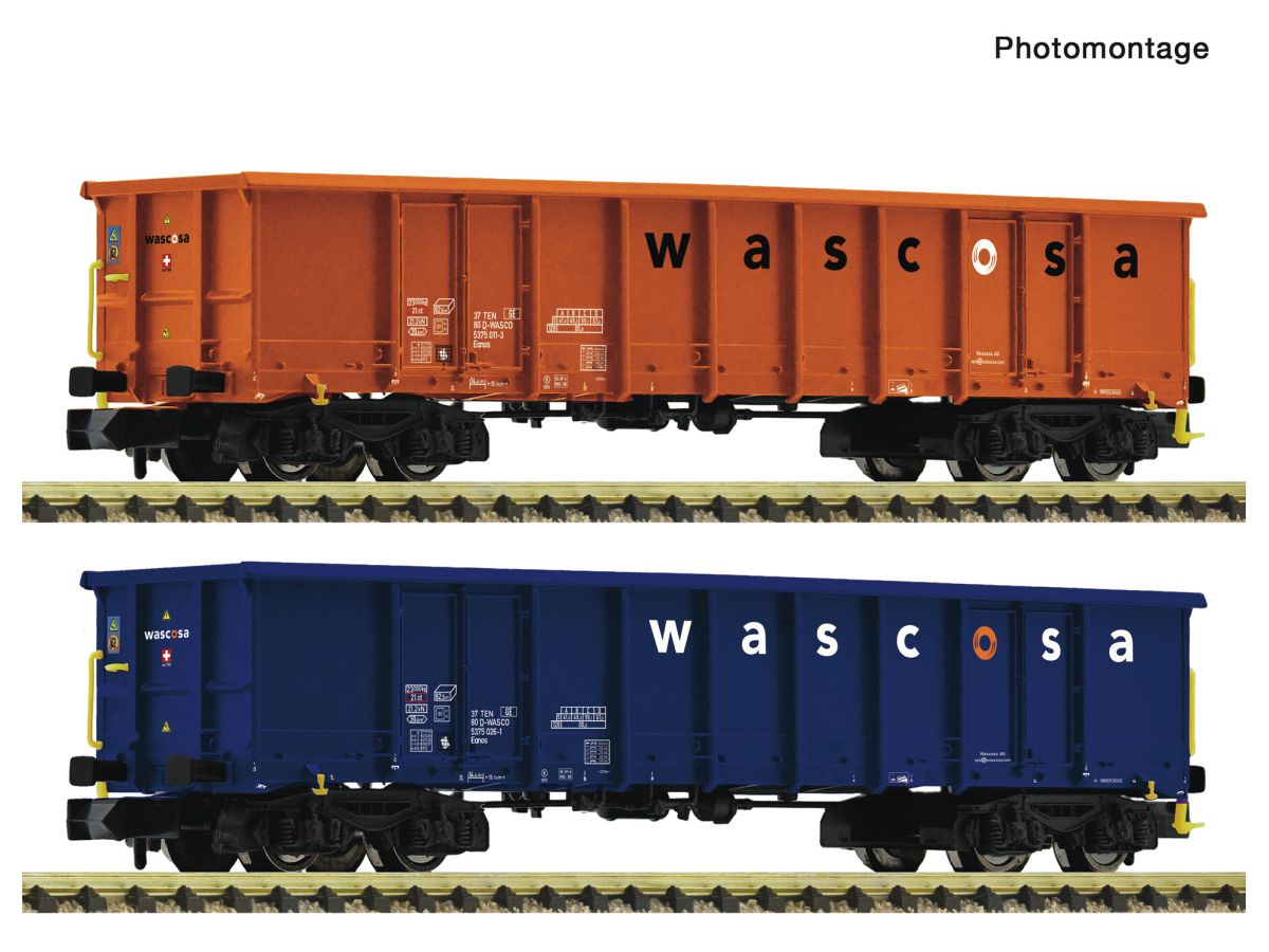 FLEISCHMANN 6660140 OFFENE GÜTERWAGEN WASCOSA EANOS / SET MIT 2 WAGEN