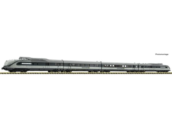 FLEISCHMANN 7770009 DIESELTRIEBZUG RAILADVENTURE BR 601 ZUGHOTEL, 4-TEILG