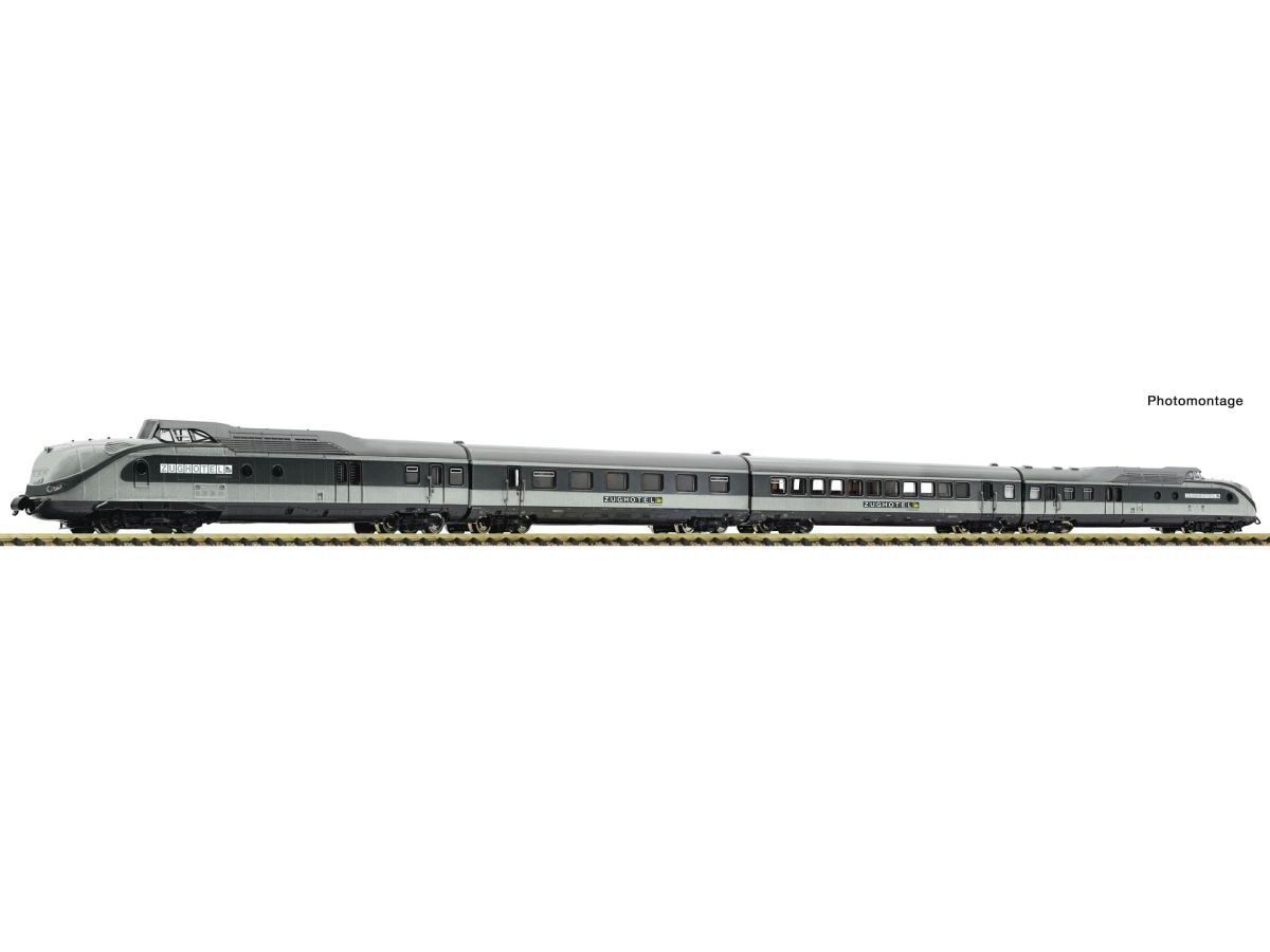 FLEISCHMANN 7770009 DIESELTRIEBZUG RAILADVENTURE BR 601 ZUGHOTEL, 4-TEILG
