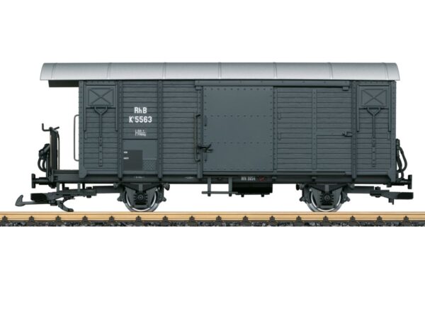 LGB 43814 Gedeckter Güterwagen RhB K1 5563, grau