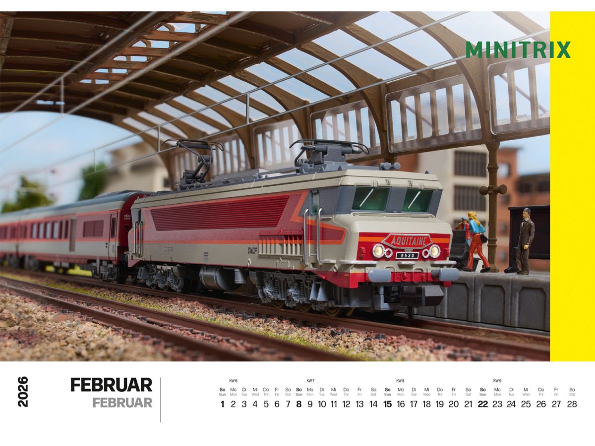 MÄRKLIN 19726 MÄRKLIN/TRIX WANDKALENDER 2026 FEBRUAR
