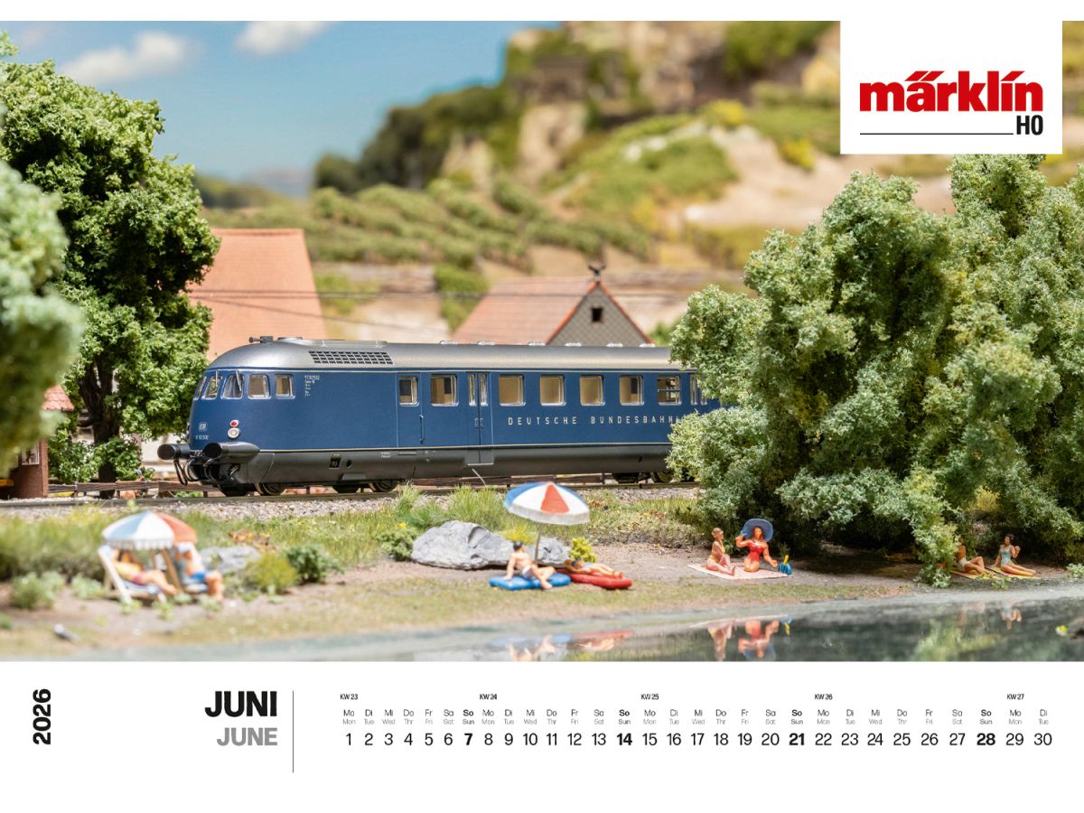 MÄRKLIN 19726 MÄRKLIN/TRIX WANDKALENDER 2026 JUNI