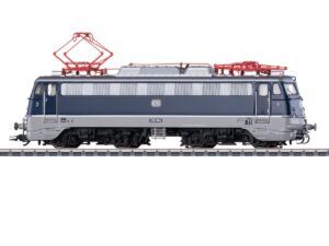MÄRKLIN 39128 ELEKTROLOK DB E10 384 BÜGELFALTE, BLAU-GRAU