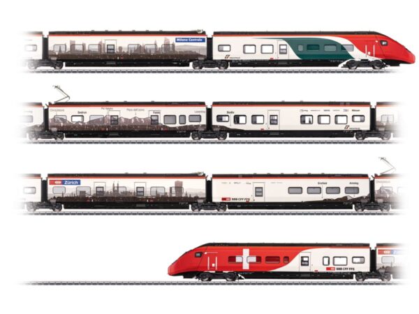 Märklin 39811 Triebzug SBB Giruno RABe 501 004 Sonderlackierung Schweiz/Italien (7-teilig)