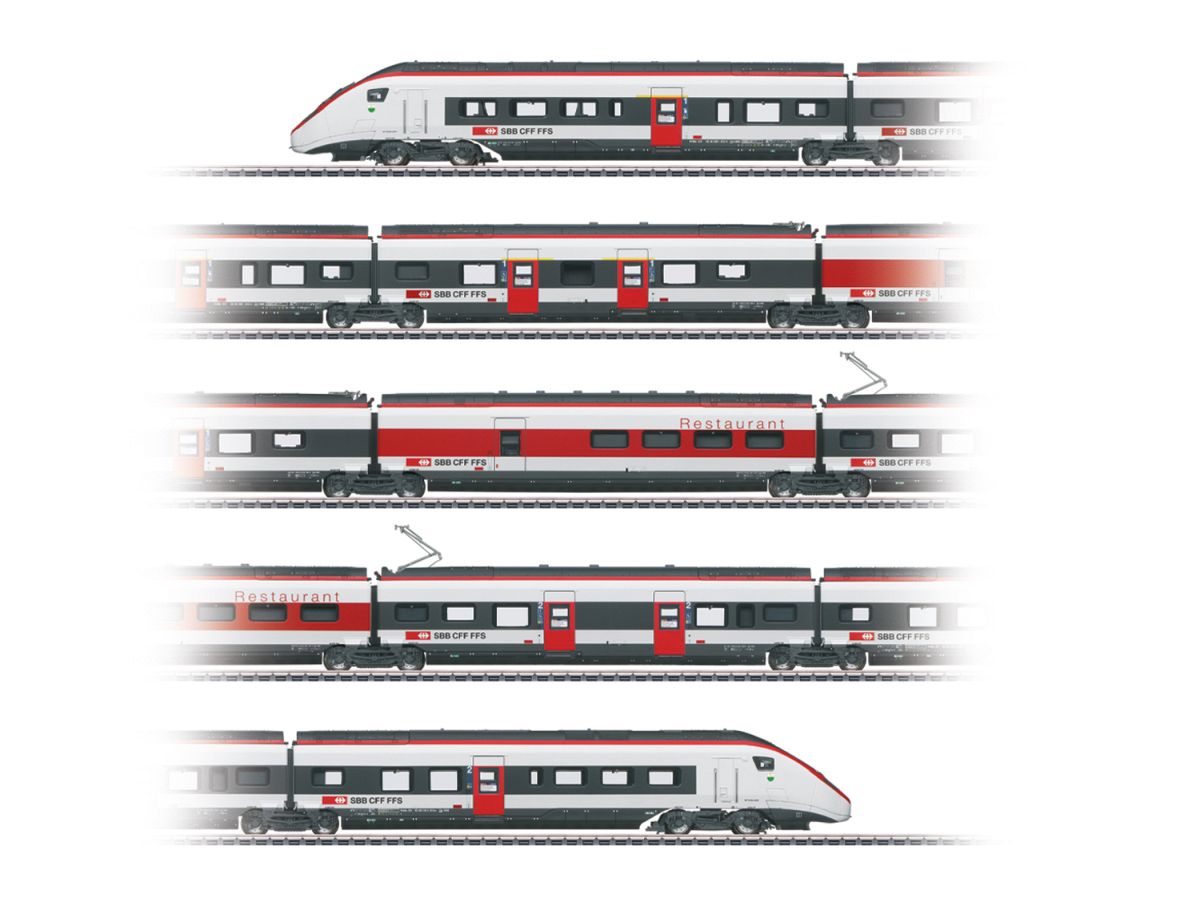 MÄRKLIN 39812 TRIEBZUG SBB GIRUNO RABE 501 022 VAUD (5-TEILIG)