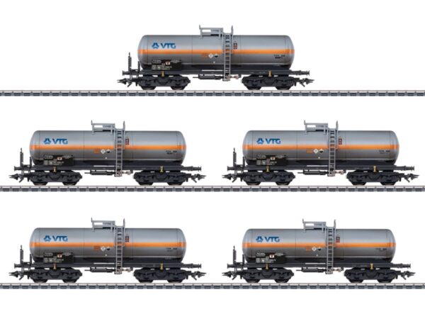 MÄRKLIN 46465 CHLORGASKESSELWAGEN-SET VTG / SET MIT 5 WAGEN