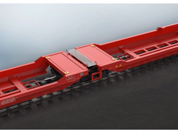 Märklin 47470 Doppeltaschen-Gelenkwagen DB Sdggmrss beladen mit 2 Sattelauflieger "DB Schenker" Detail 1