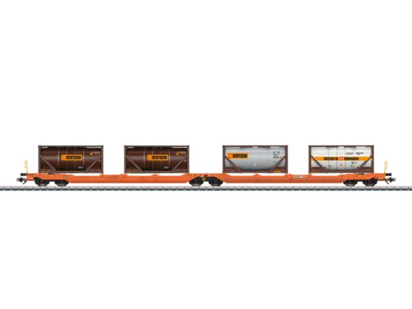 Märklin 47471 Doppeltaschen-Gelenkwagen Wascosa Sdggmrss beladen mit 4 Tank-Container 20ft "BERTSCHI"