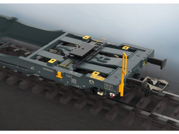 Märklin 47472 Doppeltaschen-Gelenkwagen MFD Rail Sdggmrss beladen mit 2 Sattelauflieger "MARS" Detail 2