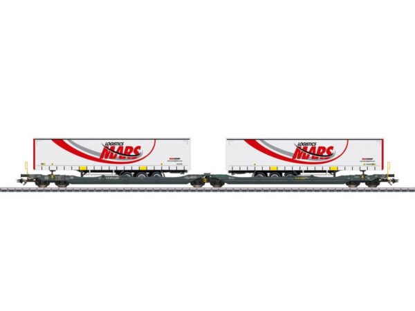 Märklin 47472 Doppeltaschen-Gelenkwagen MFD Rail Sdggmrss beladen mit 2 Sattelauflieger "MARS"