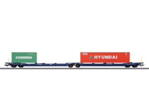 MÄRKLIN 47474 DOPPEL-TASCHENWAGEN T3000E VTG SDGGMRSS S269 EVERGREEN / HYUNDAI