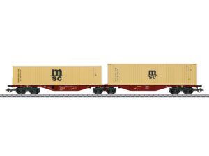 MÄRKLIN 47816 DOPPEL-CONTAINERTRAGWAGEN TOUAX RAIL SGGRSS 80 MSC