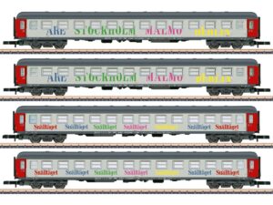 MÄRKLIN 87283 WAGENSET SNÄLLTÅGET / SET MIT 4 WAGEN