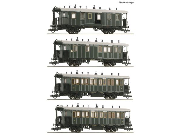 ROCO 6200197 LOKALBAHNZUG K.BAY.STS.B. / SET MIT 4 WAGEN