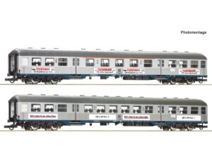 ROCO 6200206 NAHVERKEHRSWAGEN DB SILBERLING FLEISCHMANN SDR 3 / 2 SET MIT 2 WAGEN