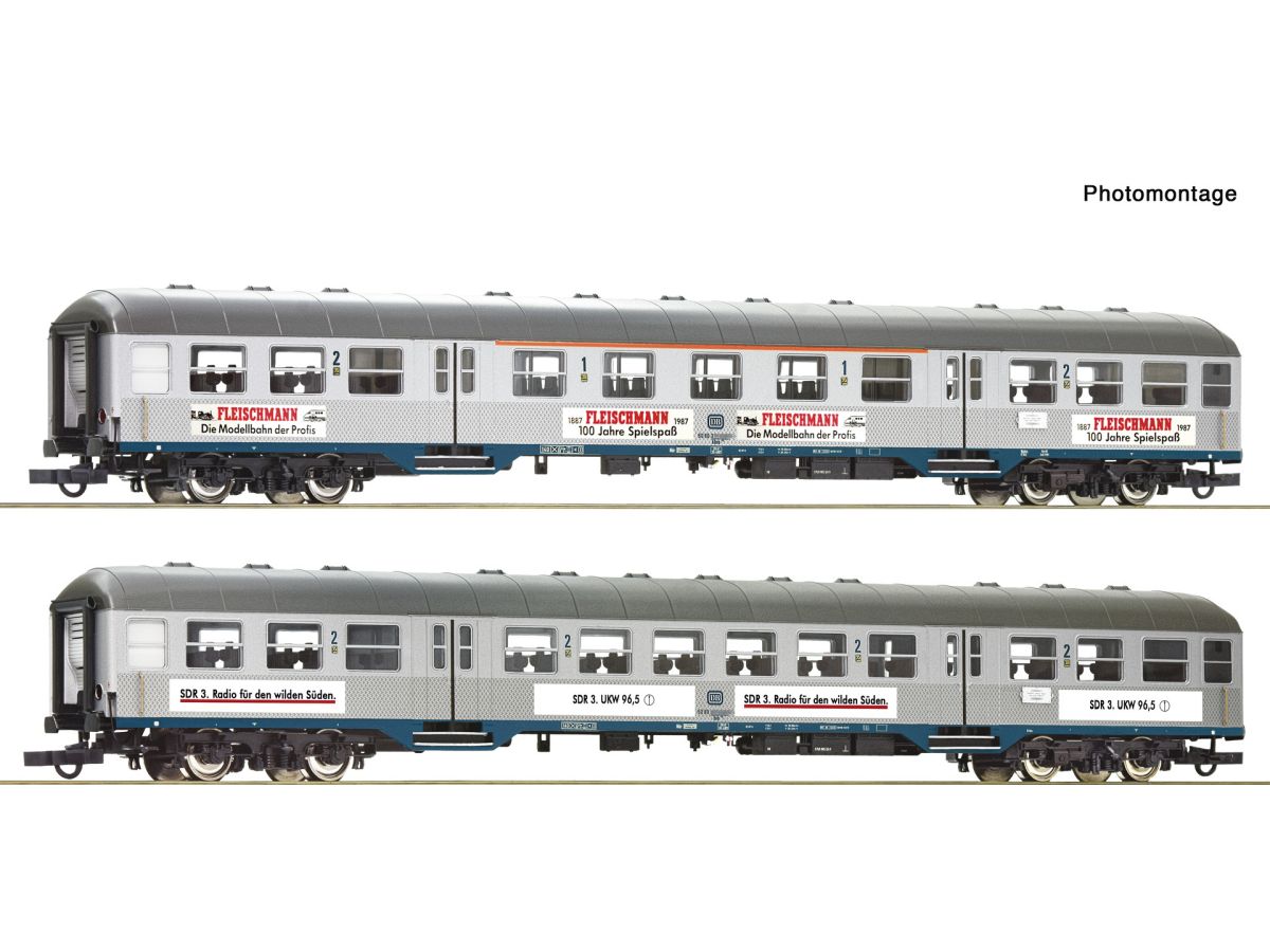 ROCO 6200206 NAHVERKEHRSWAGEN DB SILBERLING FLEISCHMANN SDR 3 / 2 SET MIT 2 WAGEN