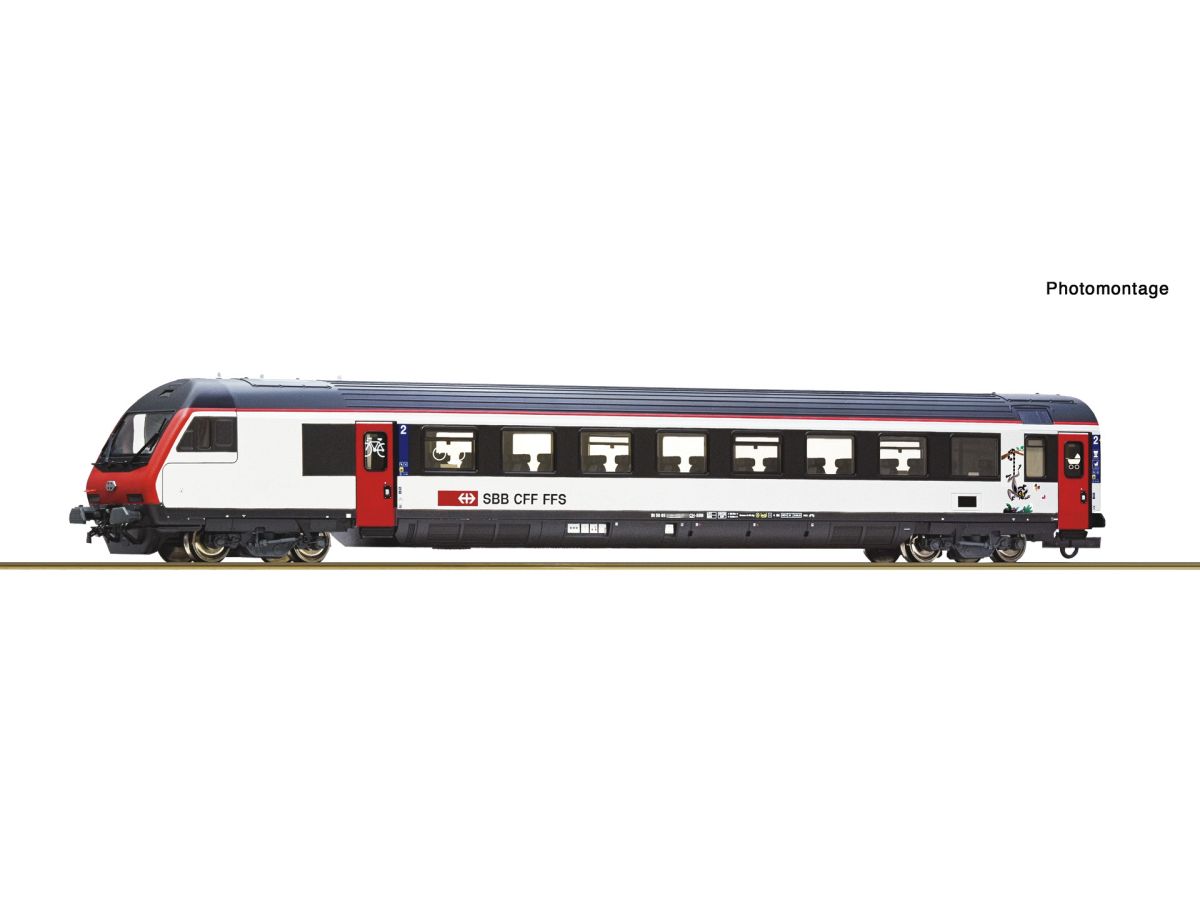 ROCO 6210199 STEUERWAGEN 2. KLASSE SBB EW-IV BT REFIT, KINDERABTEIL (DC DIGITAL)