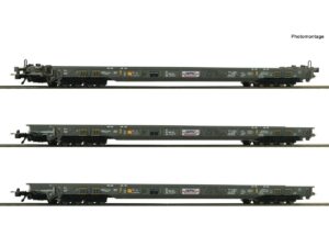 ROCO 6600092 ROLA-NIEDERFLURWAGEN HUPAC / SET MIT 3 WAGEN