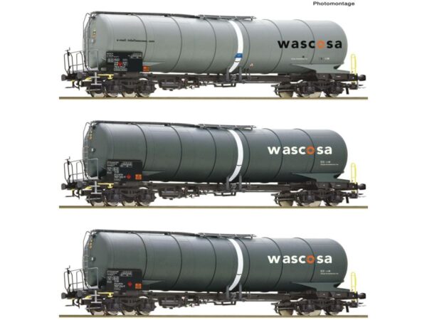 ROCO 6600143 KESSELWAGEN WASCOSA 3 TLG SET
