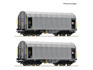 ROCO 6600144 SCHIEBEPLANENWAGEN CD SHIMMNS / SET MIT 2 WAGEN