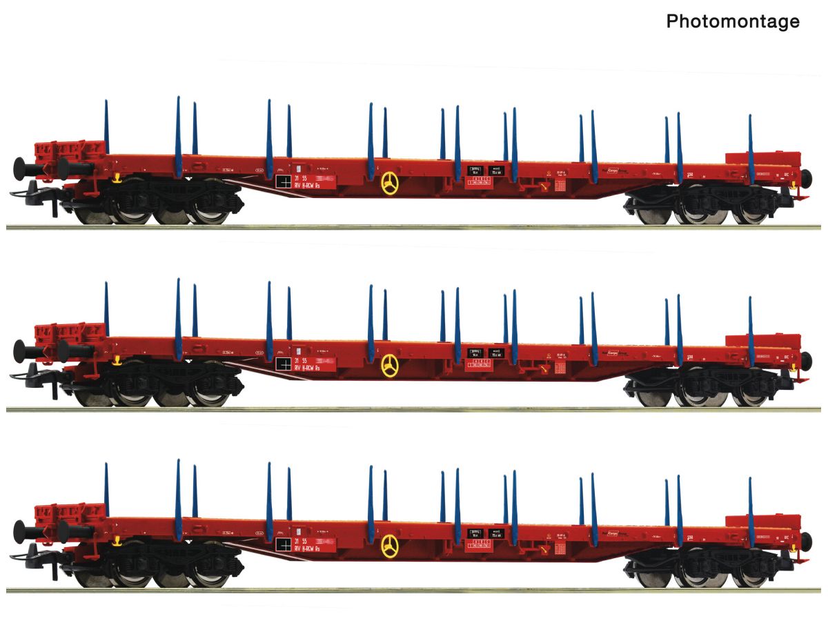 ROCO 6600219 RUNGENWAGEN RCW RS / SET MIT 3 WAGEN