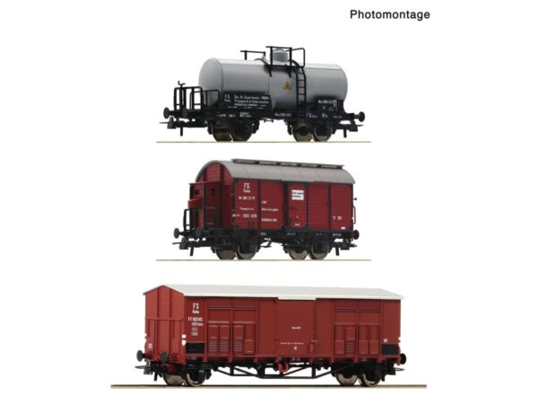 ROCO 6600229 NEBENBAHNGÜTERZUG FS / SET MIT 3 WAGEN