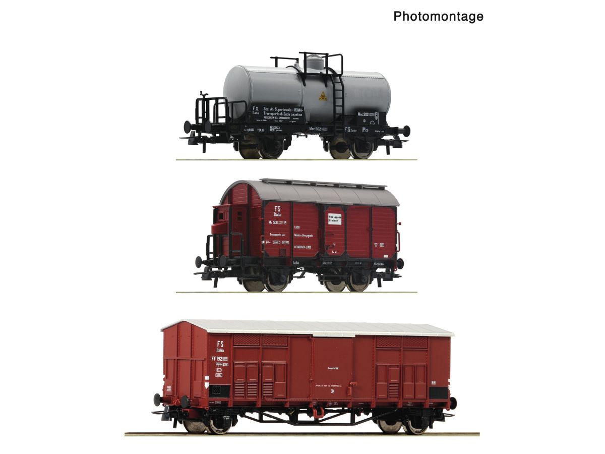 ROCO 6600229 NEBENBAHNGÜTERZUG FS / SET MIT 3 WAGEN