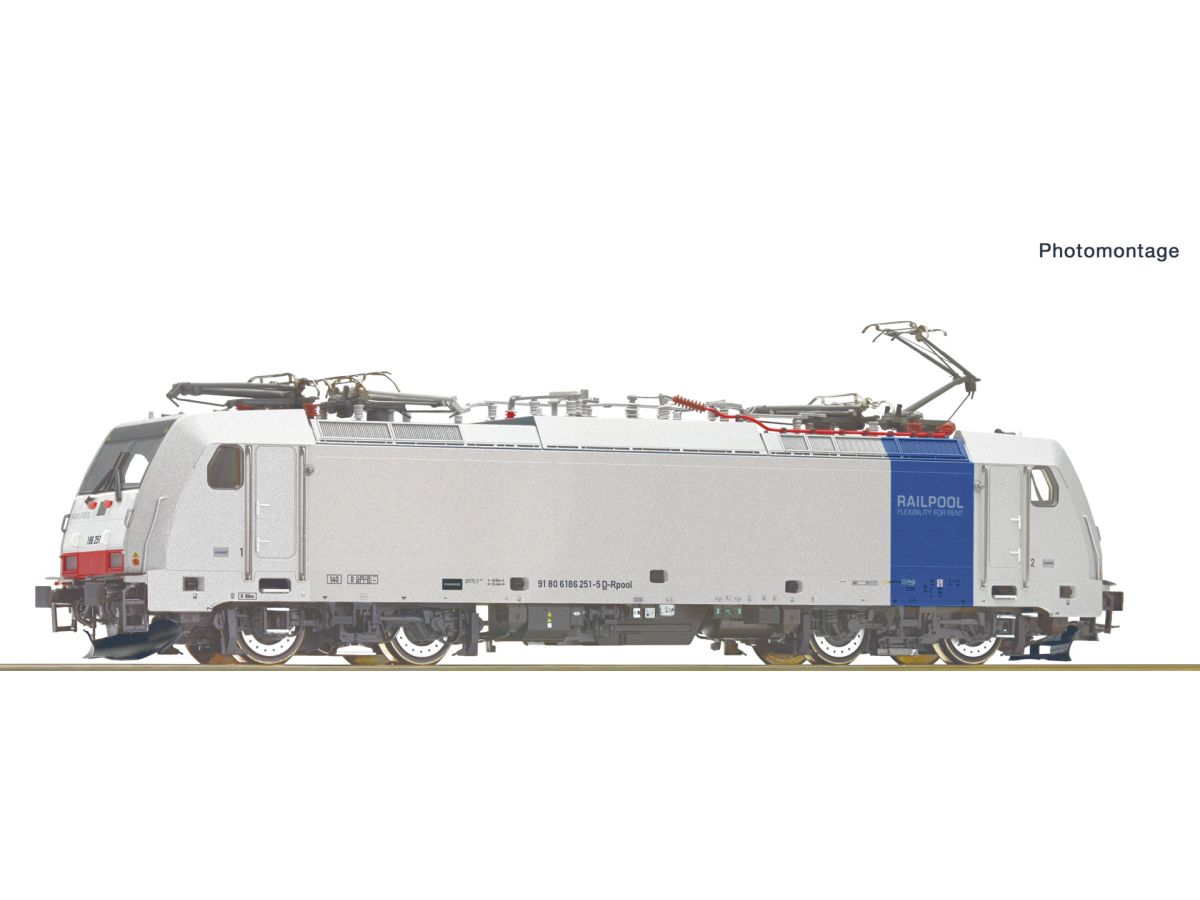 ROCO 7510161 ELEKTROLOK RAILPOOL 186 251-5 (DC DIGITAL MIT SOUND)