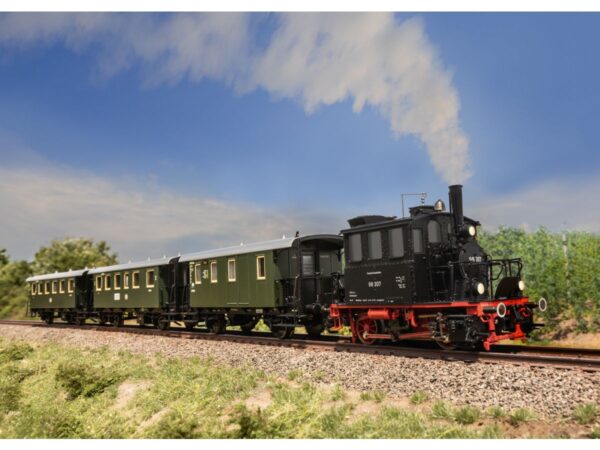 TRIX 21229 ZUGPACKUNG SPALTER BOCKL MIT GLASKASTEN DB 98.3 / SET MIT LOK UND 3 WAGEN BILD 5