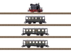 TRIX 21229 ZUGPACKUNG SPALTER BOCKL MIT GLASKASTEN DB 98.3 / SET MIT LOK UND 3 WAGEN