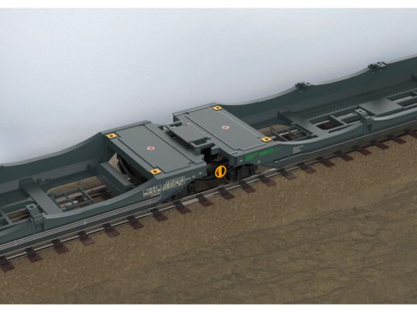 TRIX 24472 DOPPELTASCHEN GELENKWAGEN MFD RAIL SDGGMRSS DETAIL 1