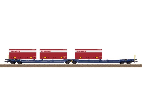TRIX 24474 DOPPEL-TASCHENWAGEN T3000E VTG AG SDGGMRSS S269 PLANZER