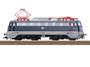 TRIX 25128 ELEKTROLOK DB E10 384 BÜGELFALTE, BLAU-GRAU