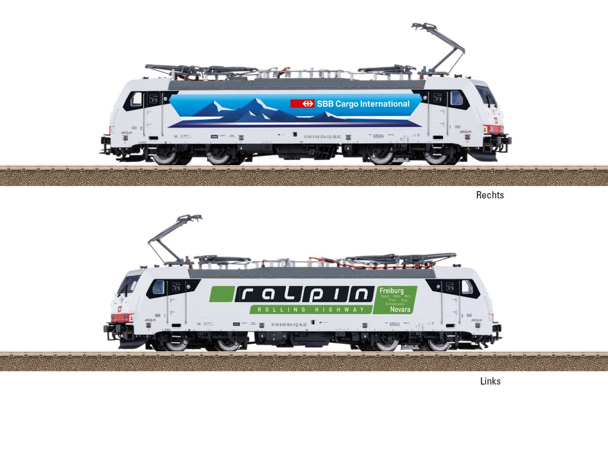 TRIX 25801 ELEKTROLOK TRAXX II SBB CARGO INTERNATIONAL 186 904 CENERI RALPIN